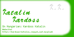 katalin kardoss business card